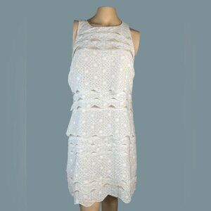 Lilly Pulitzer Brenton Dress – White Eyelet Lace, Size 10
